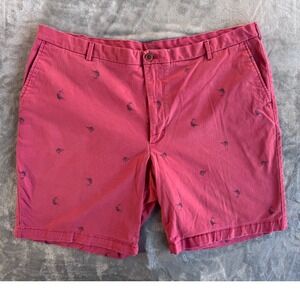 IZOD Saltwater Shorts Mens 44 Red Marlin Print Preppy Coastal Dadcore Golf